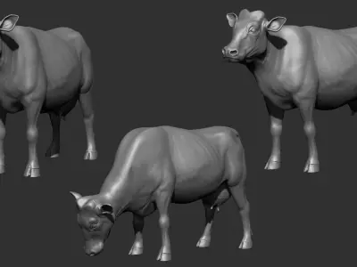 COW-ZTL cow Low-poly 3D model