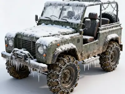 Arctic Survivor Rover 3D Model Low-poly 3D model