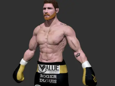 Canelo Alvarez Low-poly 3D model