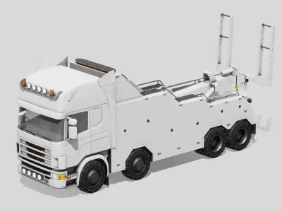 Wrecker Truck Low-poly 3D model