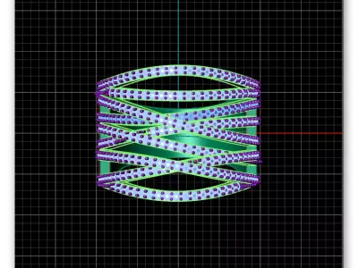 crossover pave setting jewelry ring 3D print model
