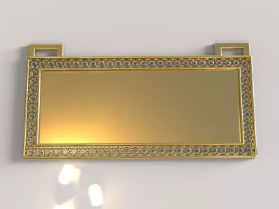 Luxury Diamond Picture Frame Pendant  3D print model