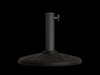 Round Umbrella Stand Low-poly 3D model