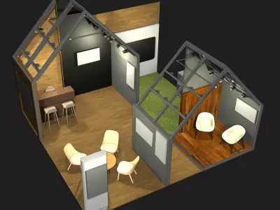 Exhibition booth 24ZZ23 3D model
