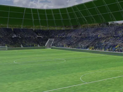 Soccer Stadium - Soccer Fans Low-poly 3D model order