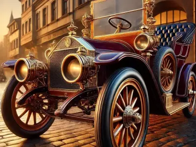 An old classy car  3D model