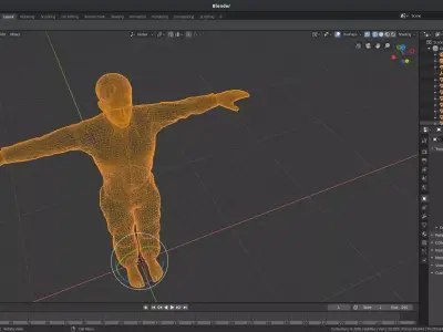 Reptilian man character 3D model