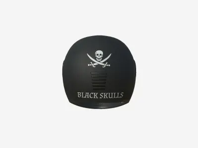 Motorcycle Helmet A02 Black - Character Fashion Design Low-poly 3D model