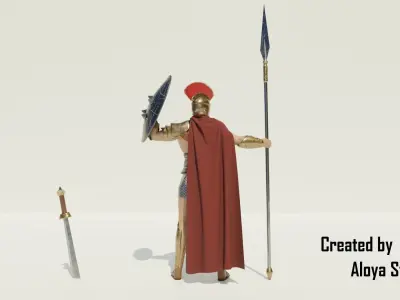 Spartan Warrior - 3D Game ready character Low-poly 3D model