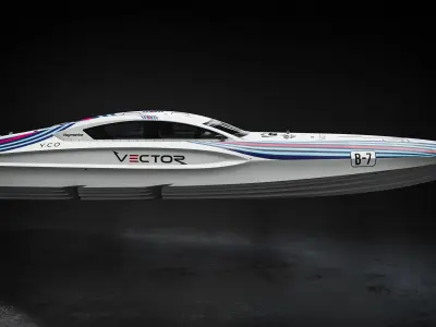 High Quality Vector V40R Martini Racing offshore powerboat 3D model