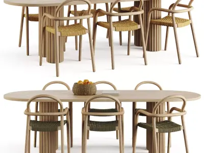 Sheryl Chair Set 3D model