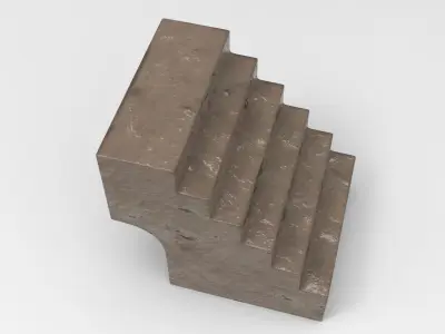 Shiny Staircase Low-poly 3D model