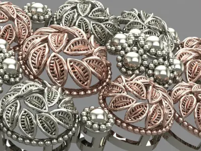 Indian Plain Madrasi Bangle set 3d Print Model  3D print model