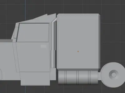 untextured low poly truck Low-poly 3D model
