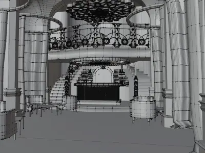 The Night Car - Snowpiercer Backdrop Low-poly 3D model