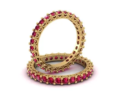 Eternity Ring Harts 04 ct 3D print model