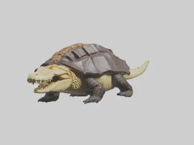 Crocodile Alligator snapping model Low-poly 3D model