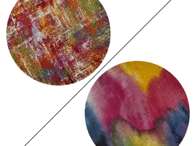 Round Rug Set 294 3D model