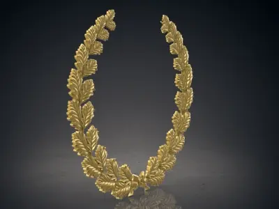Wreath of oak leaves 3D print model