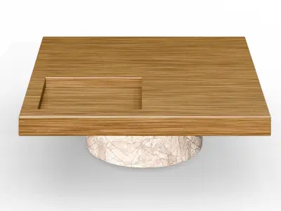 Modern Square Coffee Table  Low-poly 3D model