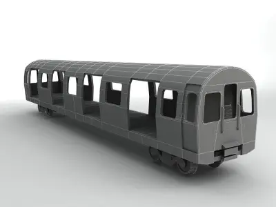 London Underground Rail Car Low-poly 3D model