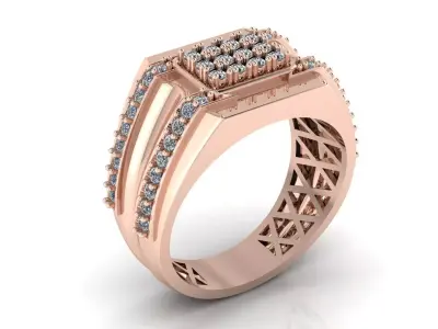 Jewelry Diamond Ring 3D Print Model 3D print model 18