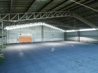 Hangar modular Low-poly 3D model purchase