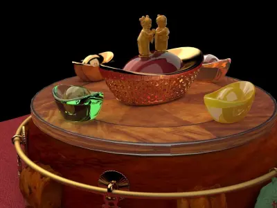 Chinese gold ingot  3D model shop