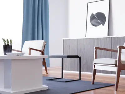 scandinavian living room 3D model