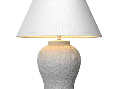Table lamp ceramic Casa Padrino luxury ceramic green leaves 3D model