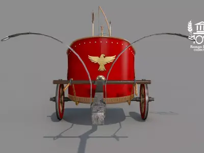 Roman Island Chariot Biga 3D model