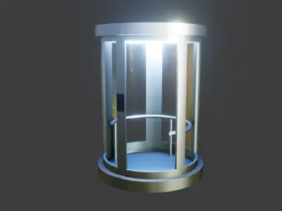 Cylindrical Elevator 3D Model 3D model