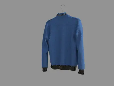 Fashion Jacket Blue 3D model
