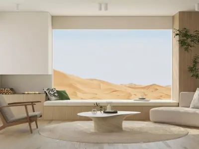 Modern residential indoor 3 d model 3D model