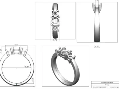 Women Trilogy Ring 3D print model