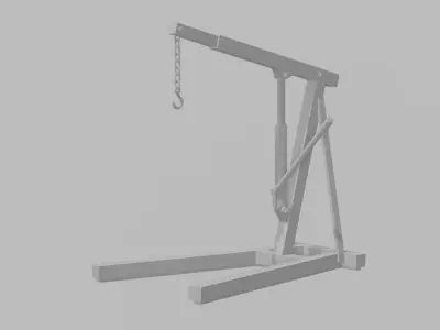 ENGINE HOIST 1-43 7MM SCALE O GAUGE MODEL RAILWAY BUILDING 3D print model