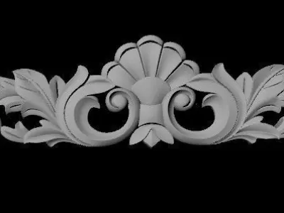 Central decor ornament for furniture 3D model 595