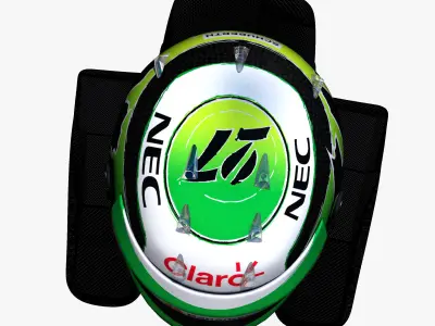 Hulkenberg Helmet 2016 Low-poly 3D model