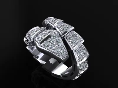 Bvlgari Serpenti Ring  3D print model
