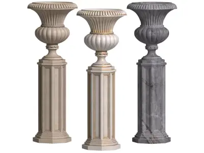 Classical Vase on a Pedestal for decorating the facade 3D model