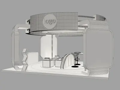 Booth Exhibition Stand a40 mov 3D model