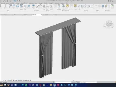 Curtain Revit Family Model 003 3D model