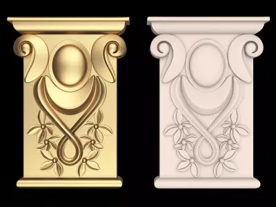 Corbel Carved 011 Low-poly 3D model
