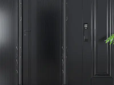 anti-theft Modern entry door 3D model