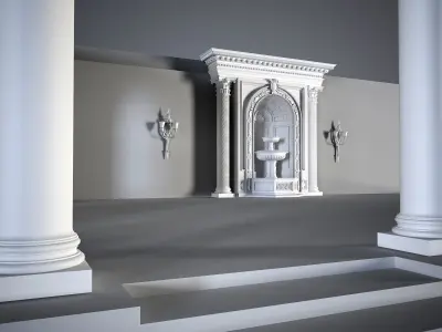 Arhitectural Interior workspace 3D model