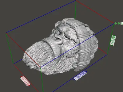 Animal bas relief  Gangster monkey wall home decor vol1  3D print model