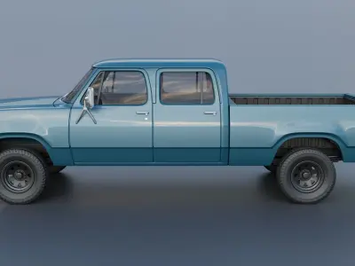 Dodge W200 Crew Cab 1979 3D print model