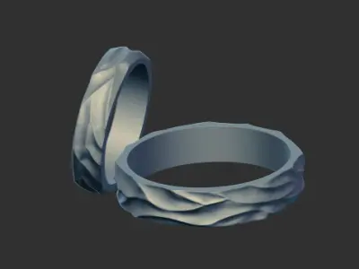 Wedding Rings 69077 3D print model