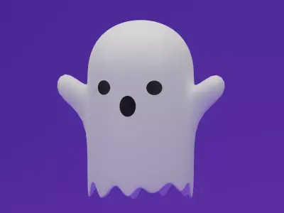 Cartoon Cute Ghost 3D model