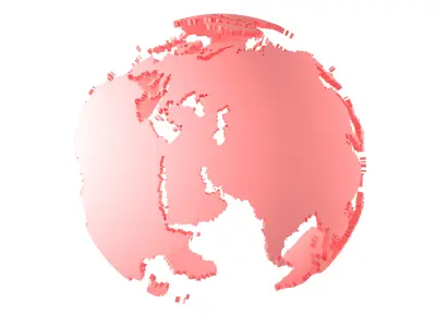Globe Shell Light Pink 3D model